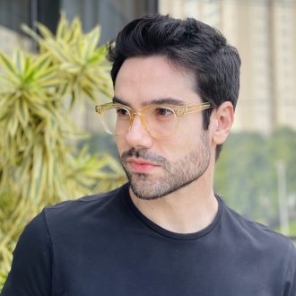safine com br oculos de grau masculino redondo champanhe richard 2 0 4