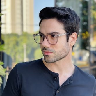safine com br oculos de grau masculino redondo cinza fosco enrico 3