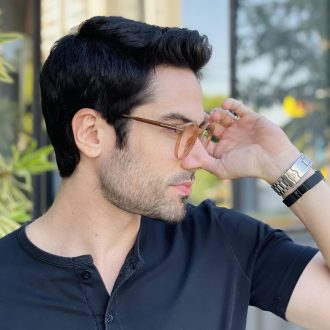 safine com br oculos de grau masculino redondo marrom claro andrey 2