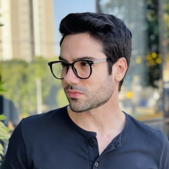 safine com br oculos de grau masculino redondo preto enrico 3