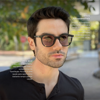 safine com br oculos de grau masculino redondo preto fosco luan