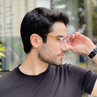 safine com br oculos de grau masculino redondo transparente luan 3