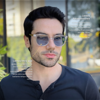 safine com br oculos de grau masculino redondo transparente luan