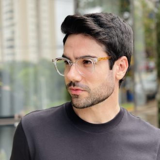 safine com br oculos de grau masculino redondo transparente luan 4