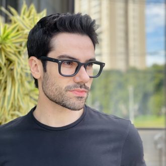safine com br oculos de grau masculino retangular preto fosco raul 2 0 2