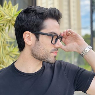 safine com br oculos de grau masculino retangular preto fosco raul 2 0 3