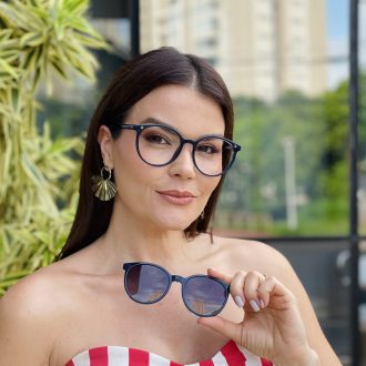safine com br oculos 2 em 1 clip on feminino redondo azul sara 7