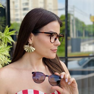 safine com br oculos 2 em 1 clip on feminino redondo rajado sara 6