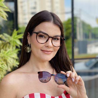 safine com br oculos 2 em 1 clip on feminino redondo rajado sara 7