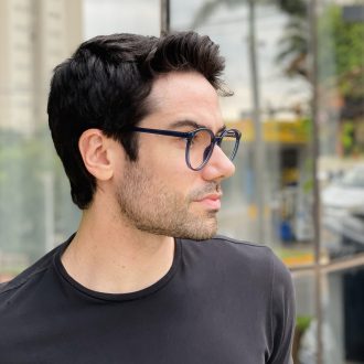 safine com br oculos 2 em 1 clip on masculino redondo azul luiz 10