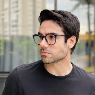 safine com br oculos 2 em 1 clip on masculino redondo azul luiz 11