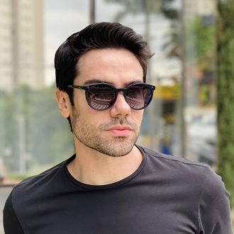 safine com br oculos 2 em 1 clip on masculino redondo azul luiz