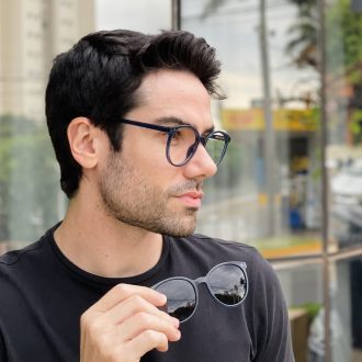 safine com br oculos 2 em 1 clip on masculino redondo azul luiz 6