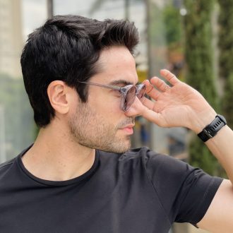 safine com br oculos 2 em 1 clip on masculino redondo cinza luiz 2