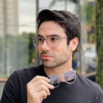 safine com br oculos 2 em 1 clip on masculino redondo cinza luiz 7