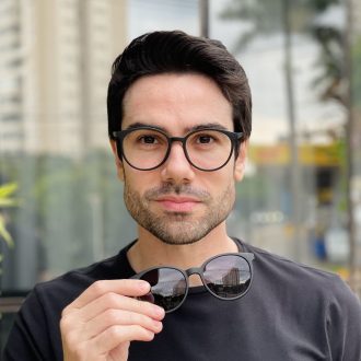 safine com br oculos 2 em 1 clip on masculino redondo preto luiz 4