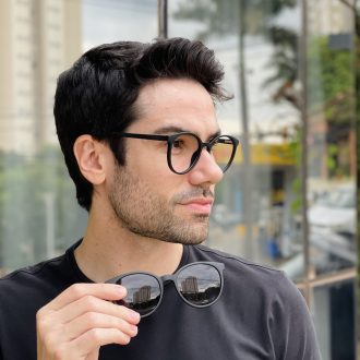 safine com br oculos 2 em 1 clip on masculino redondo preto luiz 6