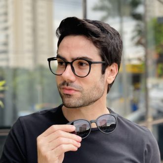 safine com br oculos 2 em 1 clip on masculino redondo preto luiz 7