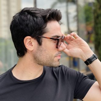 safine com br oculos 2 em 1 clip on masculino redondo rajado luiz 2