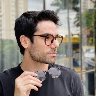 safine com br oculos 2 em 1 clip on masculino redondo rajado luiz 6