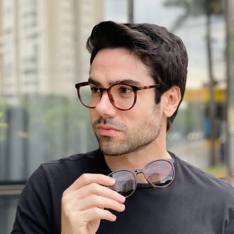 safine com br oculos 2 em 1 clip on masculino redondo rajado luiz 7