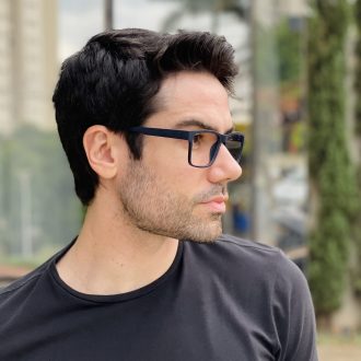 safine com br oculos 3 em 1 clip on masculino retangular azul marcos 12
