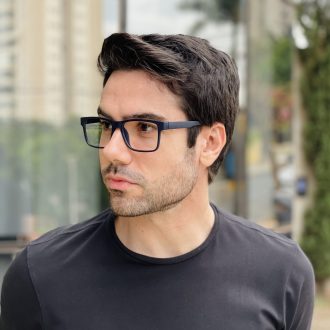 safine com br oculos 3 em 1 clip on masculino retangular azul marcos 13
