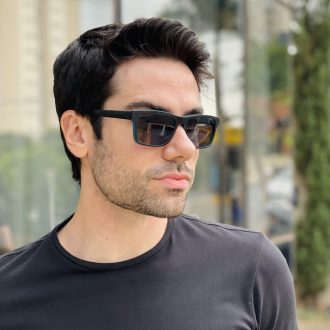 safine com br oculos 3 em 1 clip on masculino retangular preto e azul marcos 7