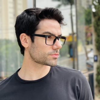 safine com br oculos 3 em 1 clip on masculino retangular preto marcos 11