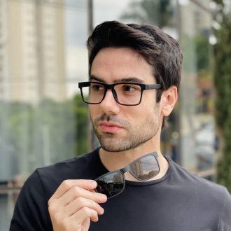 safine com br oculos 3 em 1 clip on masculino retangular preto marcos 4
