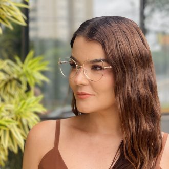 safine com br oculos de grau feminino gatinho dourado julia