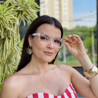safine com br oculos de grau feminino gatinho transparente polly 3