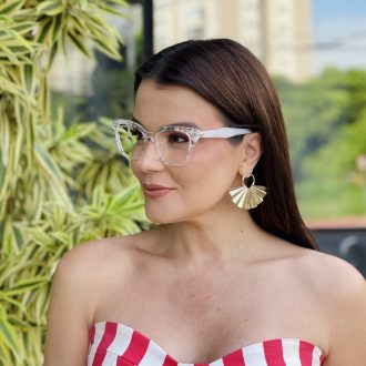 safine com br oculos de grau feminino gatinho transparente polly