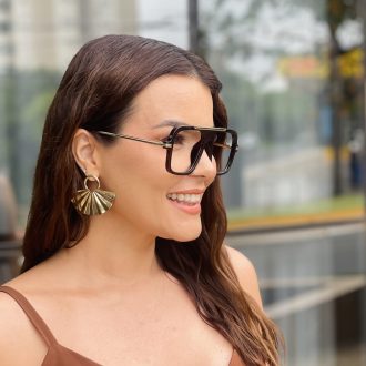 safine com br oculos de grau feminino quadrado marrom anitta 2 0 2
