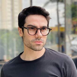 safine com br oculos de grau masculino redondo rajado dante 1