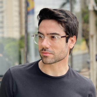 safine com br oculos de grau masculino redondo transparente dante 3
