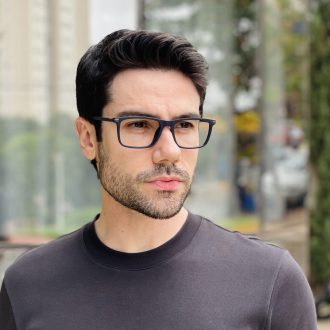 safine com br oculos de grau masculino retangular azul eduardo 1