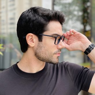 safine com br oculos de grau masculino retangular azul eduardo 2