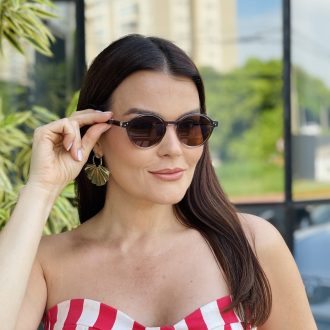 safine com br oculos de sol feminino redondo cinza e marrom dani 2