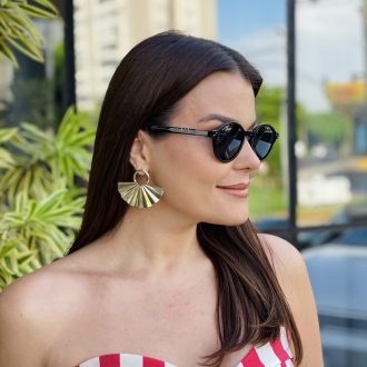 safine com br oculos de sol feminino redondo preto dani 2