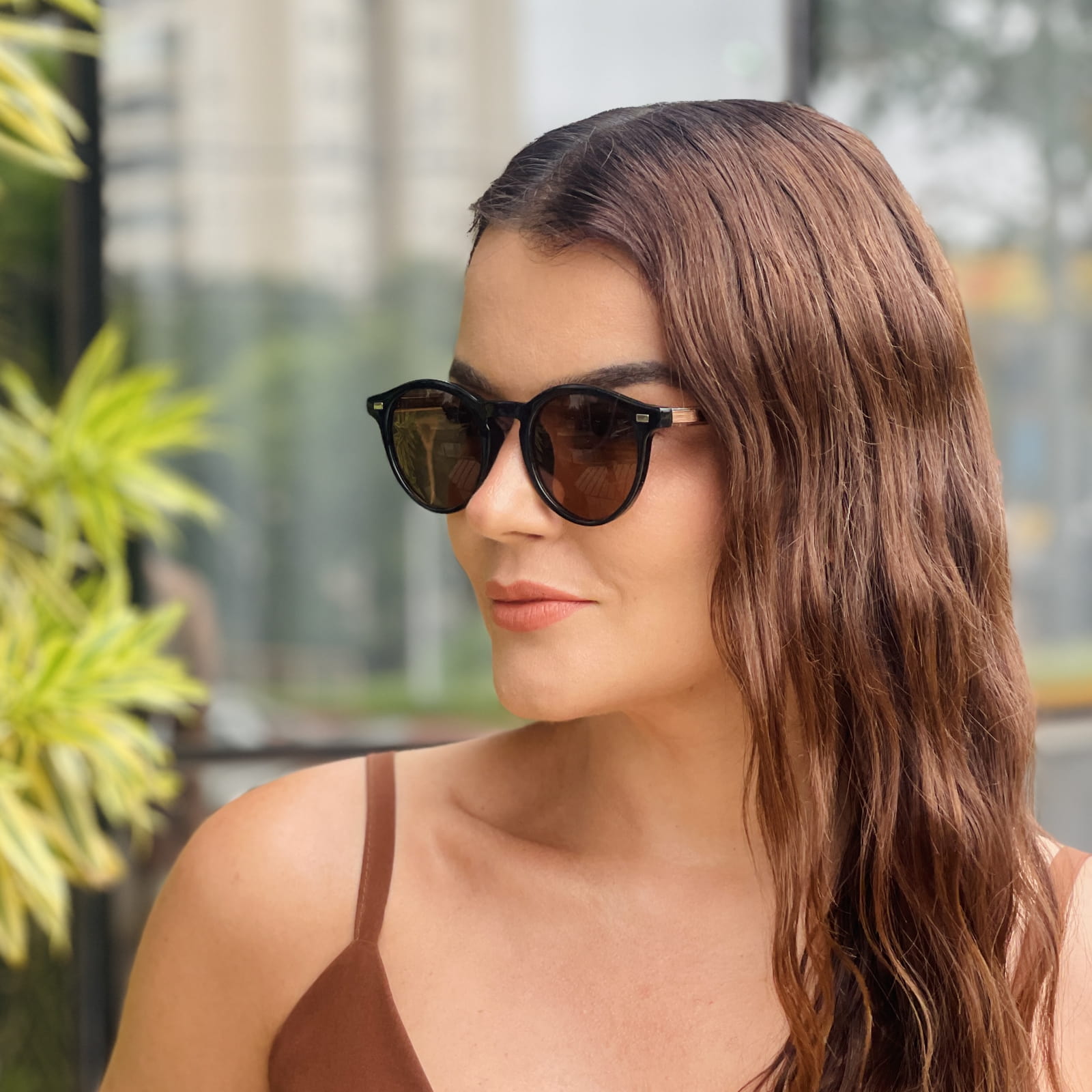 safine com br oculos de sol feminino redondo preto e marrom diana safine com br oculos de sol feminino redondo preto e marrom diana