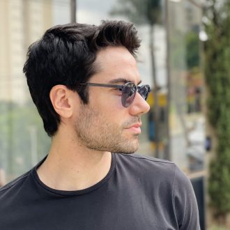 safine com br oculos de sol masculino redondo azul matteo 2