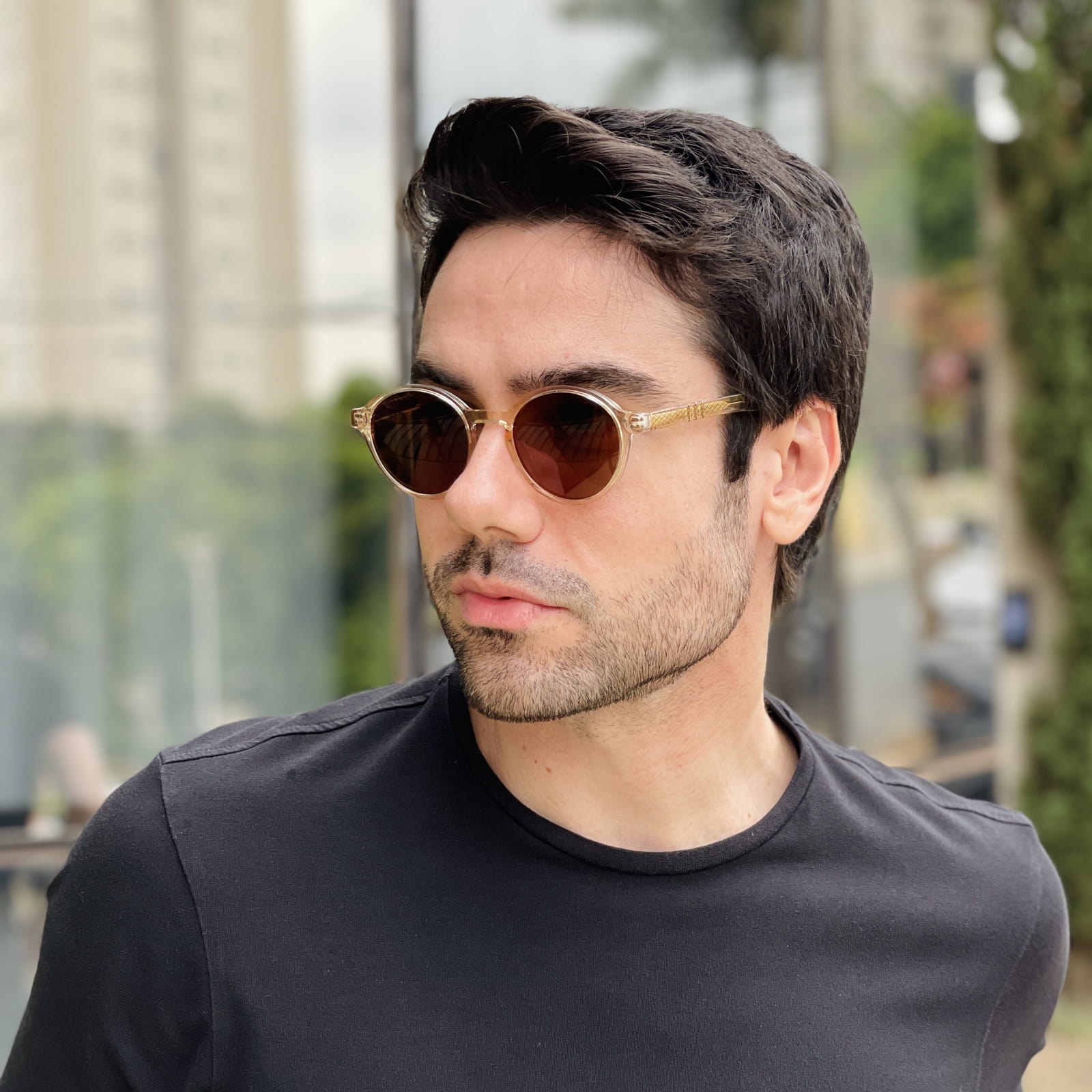 safine com br oculos de sol masculino redondo champanhe fernando 3 safine com br oculos de sol masculino redondo champanhe fernando 3