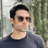 safine com br oculos de sol masculino redondo champanhe matteo