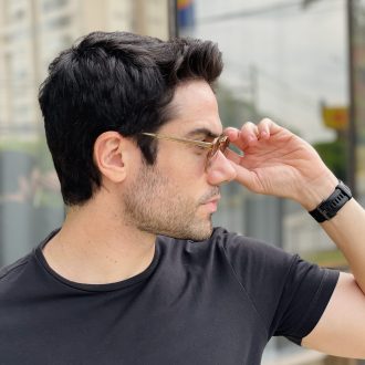 safine com br oculos de sol masculino redondo champanhe matteo 2