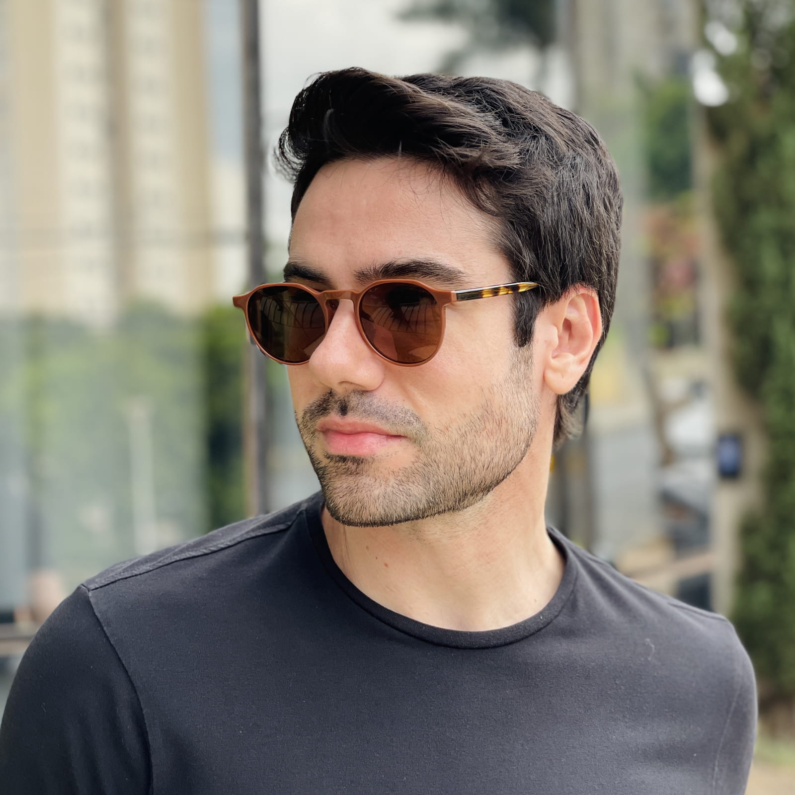safine com br oculos de sol masculino redondo marrom matteo 3 safine com br oculos de sol masculino redondo marrom matteo 3
