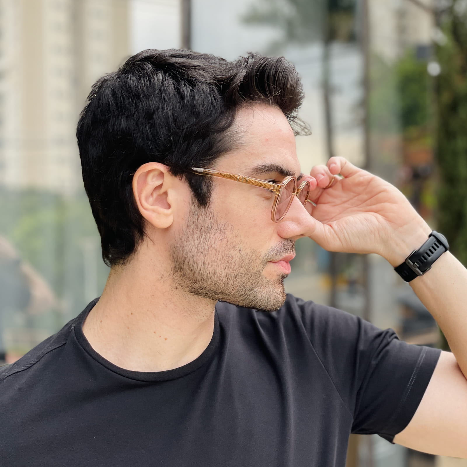 safine com br oculos de sol masculino redondo marrom transparente fernando 2 safine com br oculos de sol masculino redondo marrom transparente fernando 2