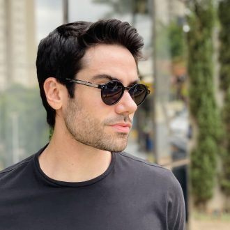 safine com br oculos de sol masculino redondo preto fernando 5