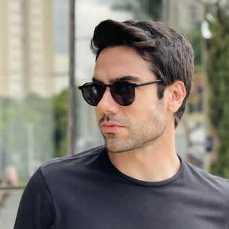 safine com br oculos de sol masculino redondo preto matteo 3