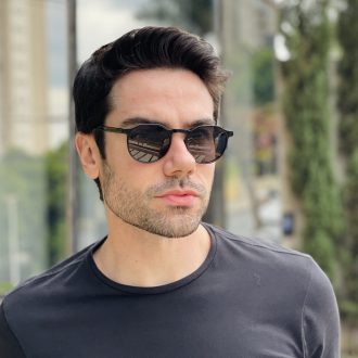 safine com br oculos de sol masculino redondo preto matteo